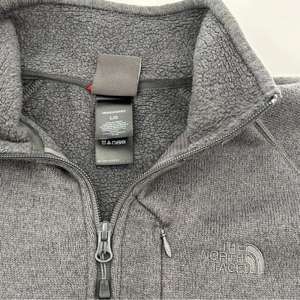 The North Face dark gray quarter zip fleece size large